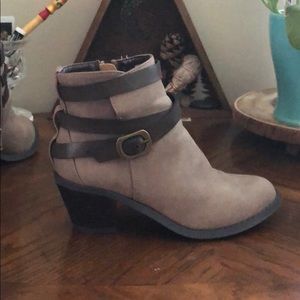Tan booties